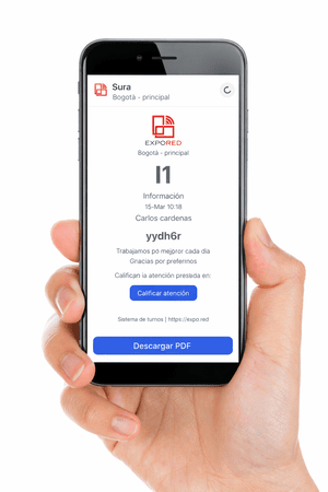 Visualización de la generación de turnos con código QR en DigiRed